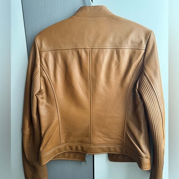 Hugo Boss Brown leather jacket in Medium, never worn! - Picture 3 of 5